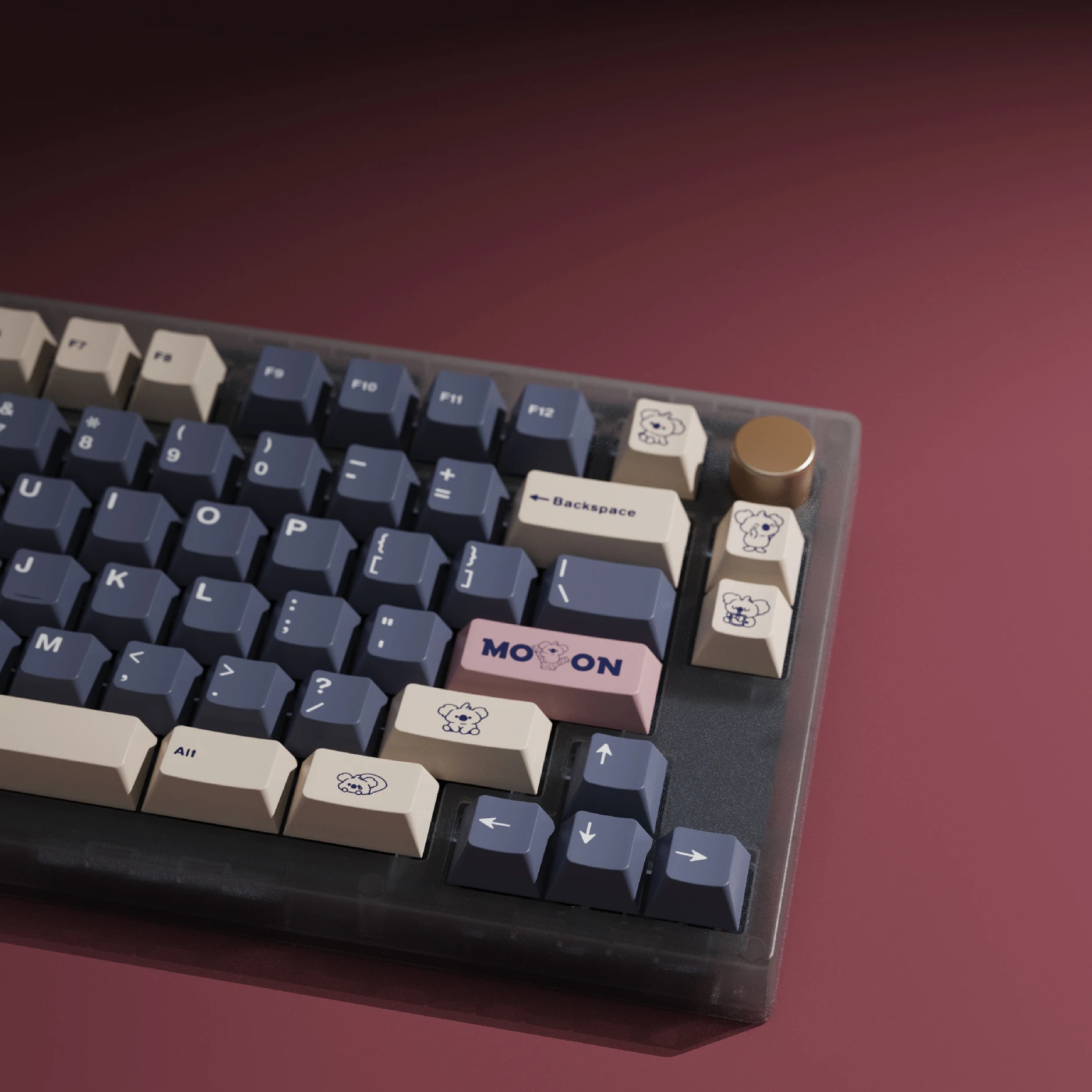 Anime Theme IDK - Koala Personalized Customization Cherry Profile Thermal Sublimation Keycaps PBT Keycap for Mechanical Keyboard