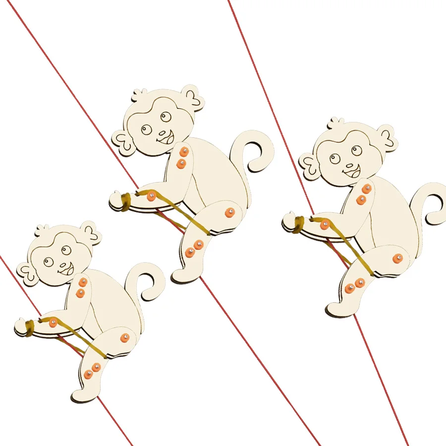 Climbing Rope Monkey DIY Kit Educational Toys for Children Science Project Technology Gadgets Innovative Physics Toys for Boy