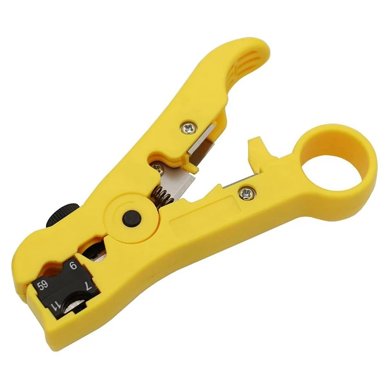 AB15-Coax كابل المكشكش وموصلات F RG6 30 قطعة F ذكر و10 قطعة أنثى إلى أنثى مع مجموعة أدوات الضغط المحوري
