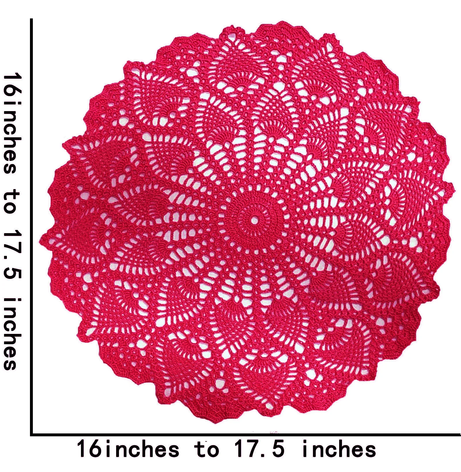 BomHCS 레이스 Placemats 테이블 Doilies 라운드 수제 크로 셰 뜨개질 냅킨 주방 컵 머그잔 낚시 매트