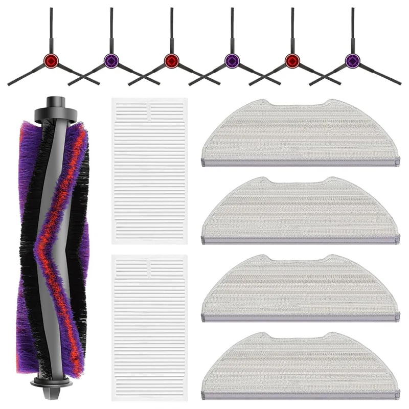 

AB15-For Eureka E10s Robot Vacuum Cleaner Main Side Brush Hepa Filter Mop Cloth Replacement Parts Accessories