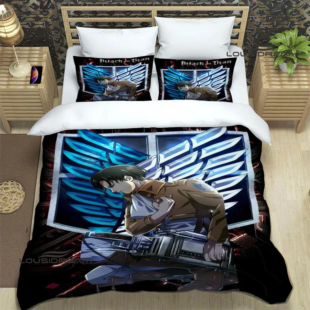 Cartoon A-Attack on Titan Bedding Sets exquisite bed supplies set duvet cover bed comforter set bedding set luxury birthday gift