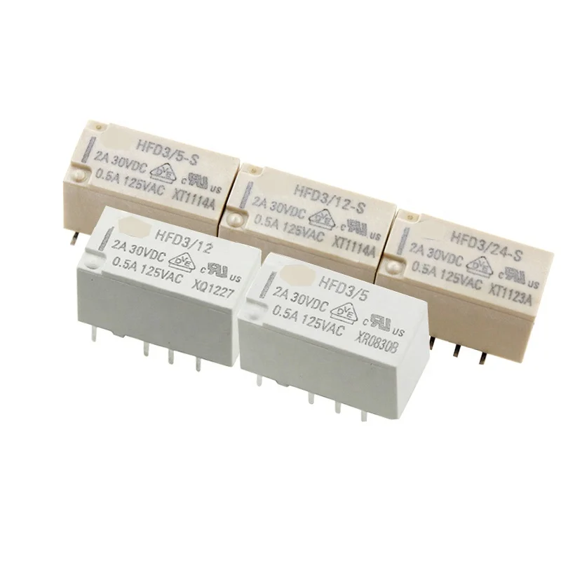 10Pcs/LOT Relay HFD3-5V HFD3-12V HFD3/5 HFD3/12 Two sets of transition monostable 2A 8PIN