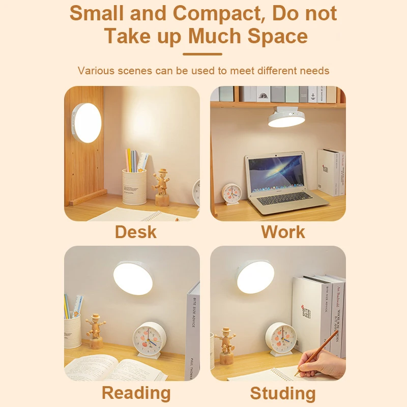 LED Cabinet Night Light Remote Dimmable 3 Color USB Rechargeable Magnetic Suction Night Lamp for Reading Working Bedside Closet