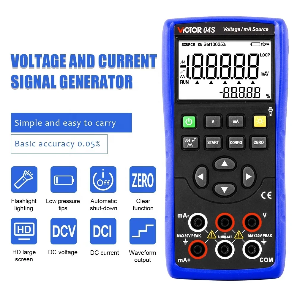 VICTOR 04S  multifunction calibrator tester Temperature calibrator simulator source transmitter calibrator 24V power supply