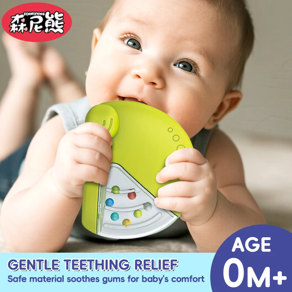 SENNIXIONG Montessori Del Bambino Del Fumetto Sonaglio Polpo Granchio Campana Masticabile Dentizione Sviluppare Giocattolo Sensoriale Per Il Bambino Neonato Regalo