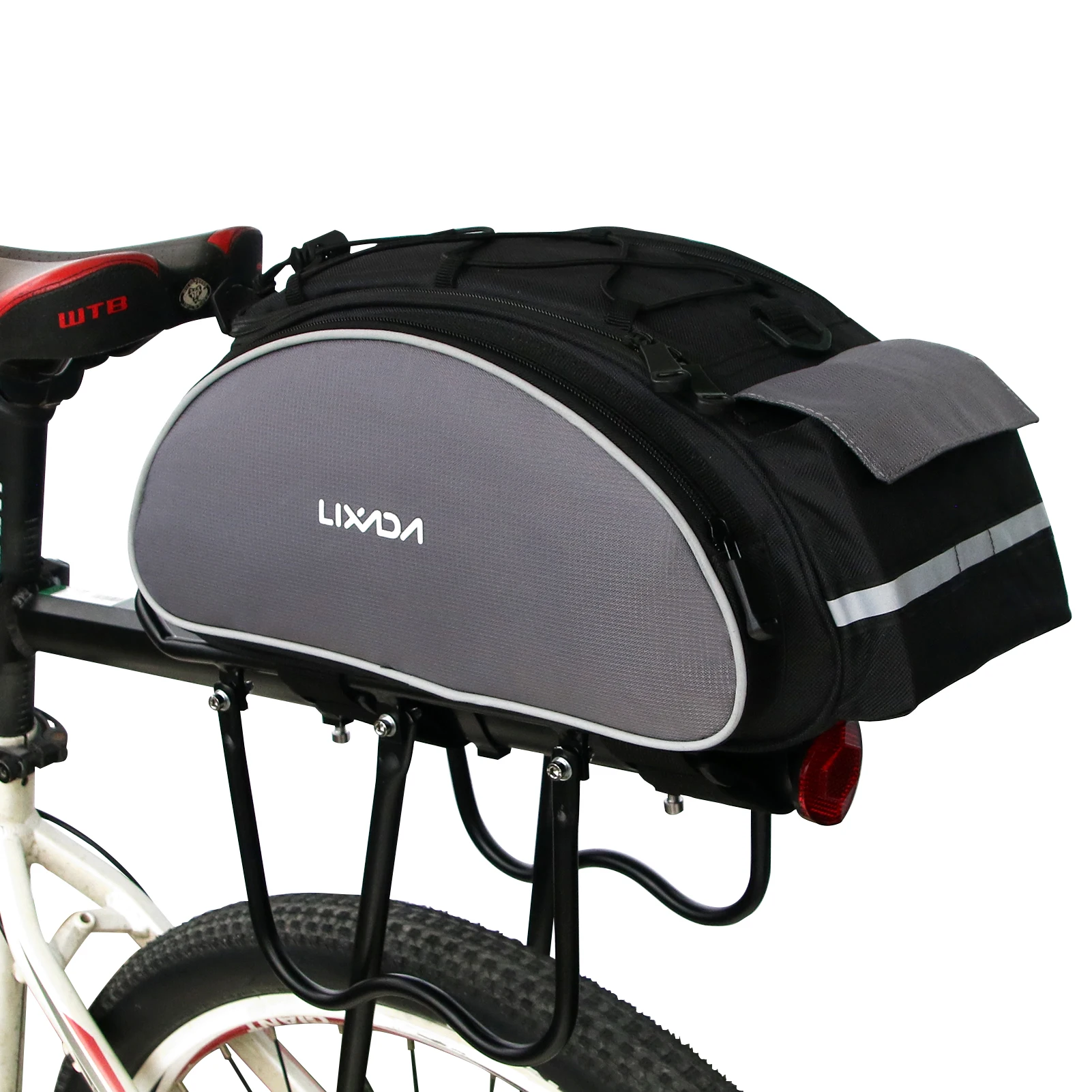 Lixada 13L Borsa per sedile posteriore per bicicletta multifunzionale Borsa per sedile per portabici