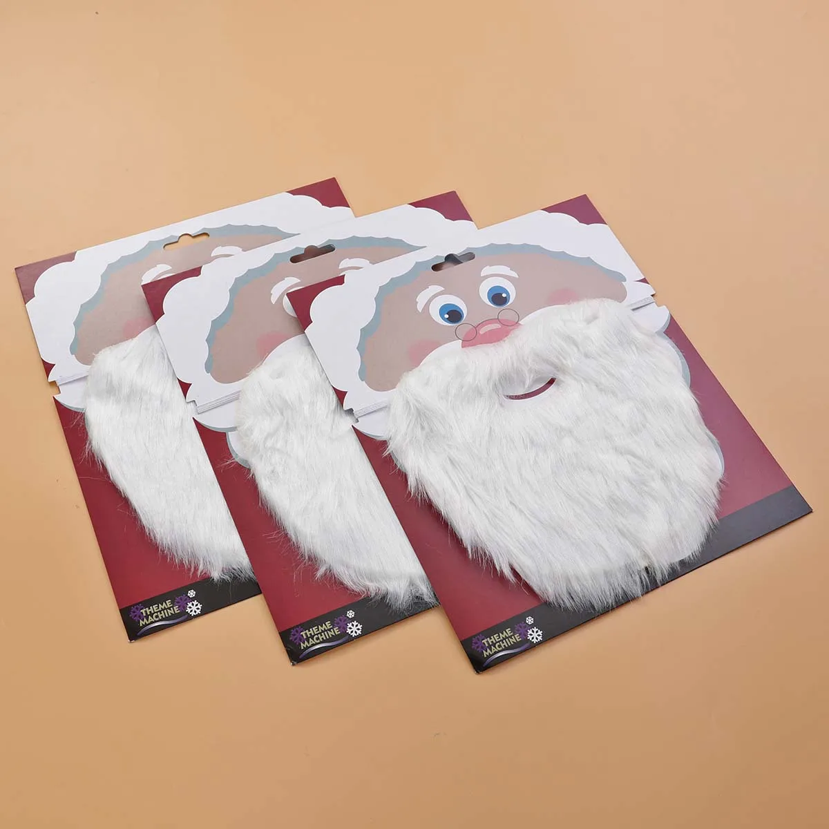 3 pçs festivo papai noel barba branco traje acessório para festa de natal das mulheres dos homens role play decoração do feriado