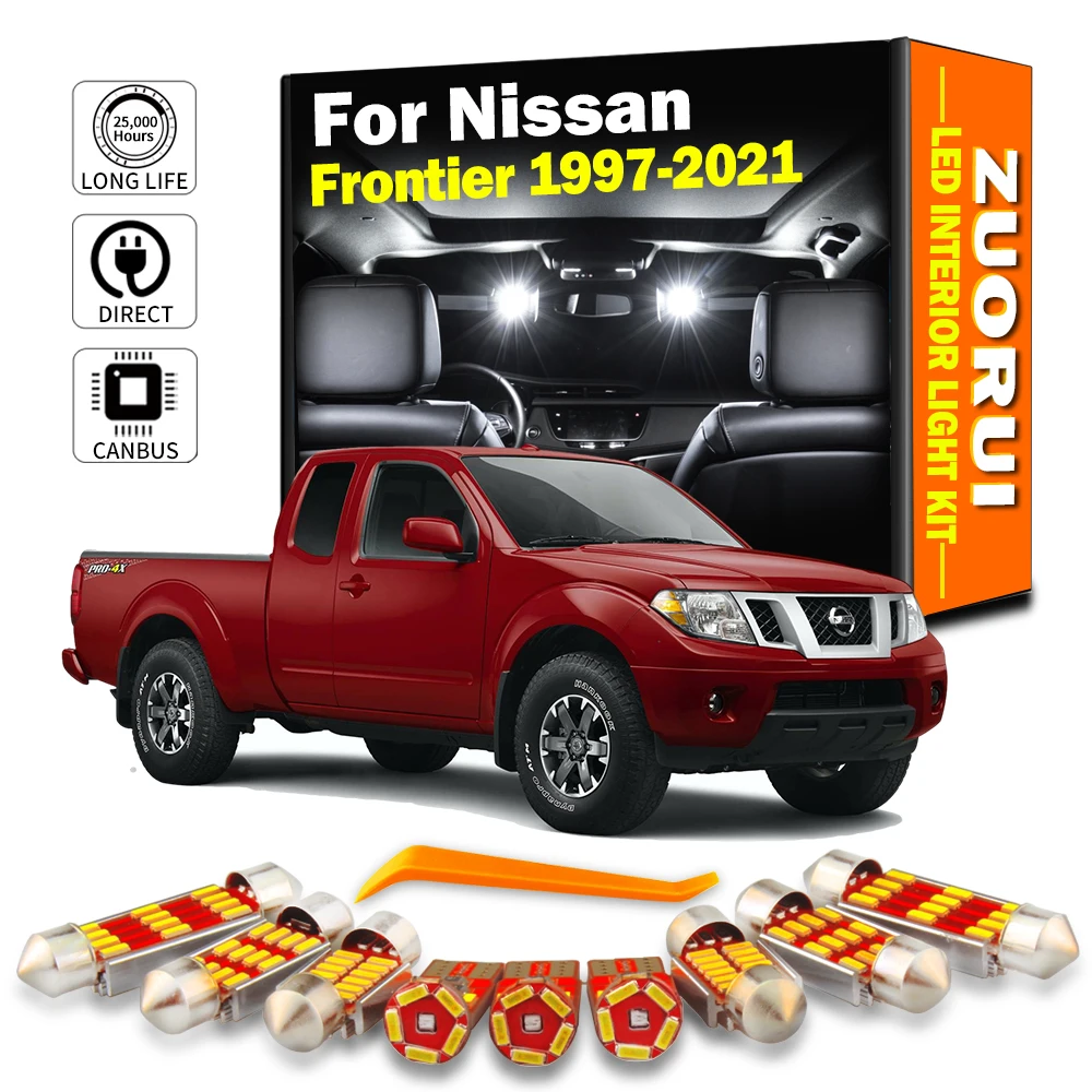 ZUORUI Canbus LED Interior Map Light Kit For Nissan Frontier 1997-2013 2014 2016 2017 2018 2019 2020 2021 Car Led Bulbs No Error