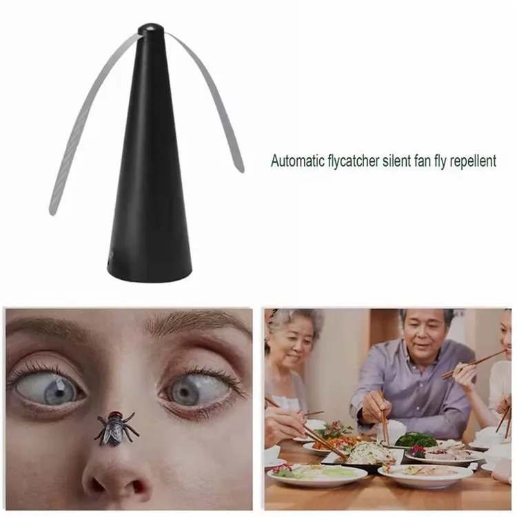 Fliegenventilatoren für Tische, Insektenventilatoren mit holografischen Flügeln, hält Fliegen weg vom Picknick, Grillen, Restaurant, Party, drinnen und draußen – Detail 8