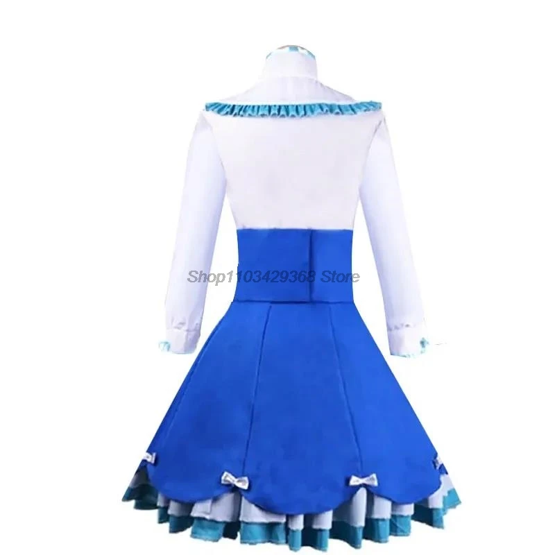 Costume cosplay alla vaniglia Parrucca rosa Anime Nekopara Cat Girls Women Lolita Dress Uniforme sexy Set di abiti blu per feste di Halloween