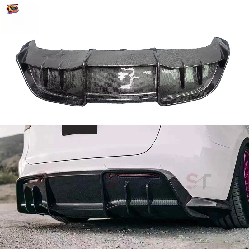 

Подходит для Tesla Y: карбоновый задний диффузор в стиле AD, комплект для модификации кузова Model Y.