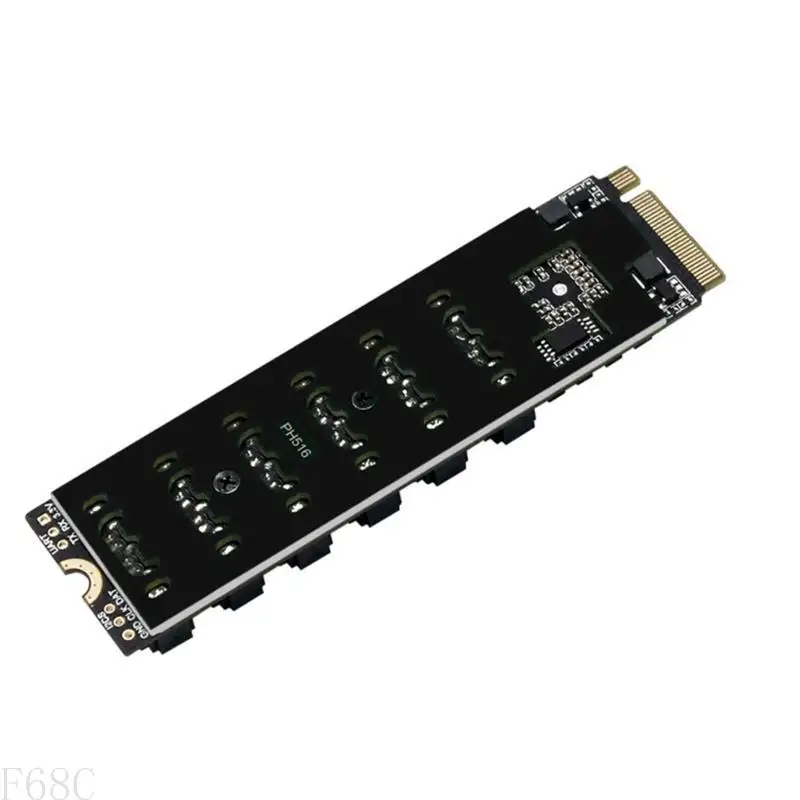 F68C 6-Port PCIe Riseradapter Nas-Synology Festplatte Expansion Card