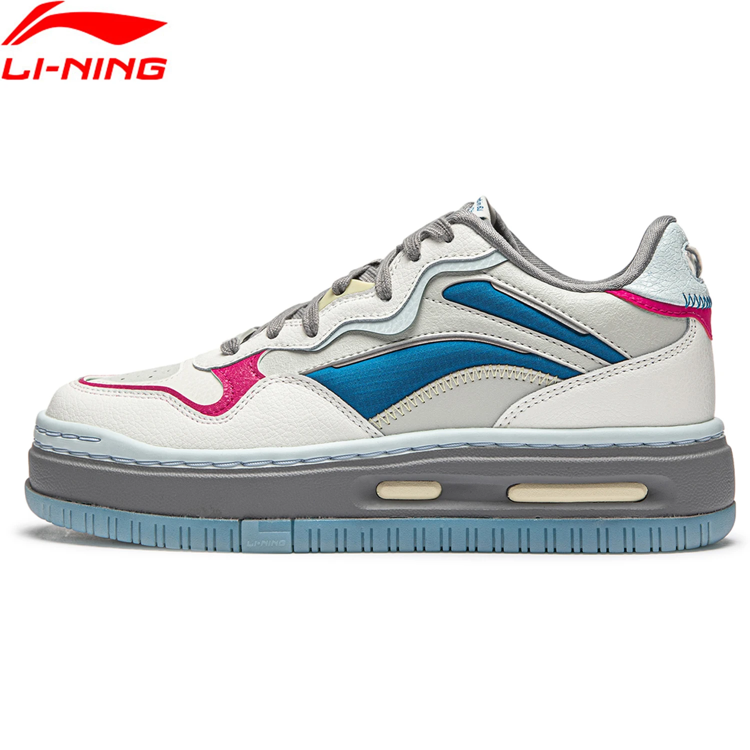 Li-Ning Women FUTURE C1 Classic Lifestyle Shoes Comfortable DUAL CUSHION Retro Leisure Sport Shoes Soft Thick Sneakers AGCU032