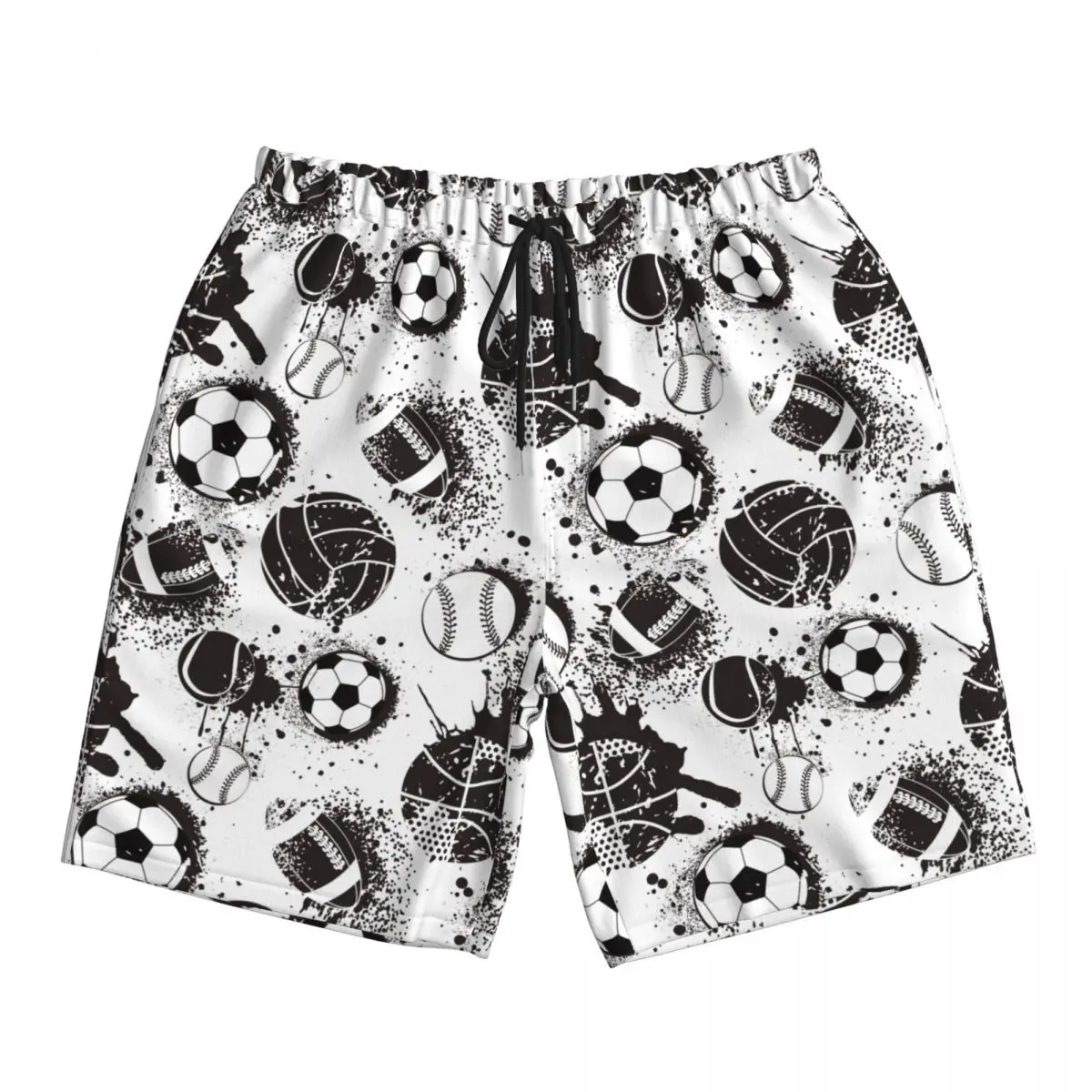 

Мультяшный футбольный мяч, футбольные спортивные настольные брюки, мужские плавки, пляжные шорты с принтом, гавайские летние мужские шорты