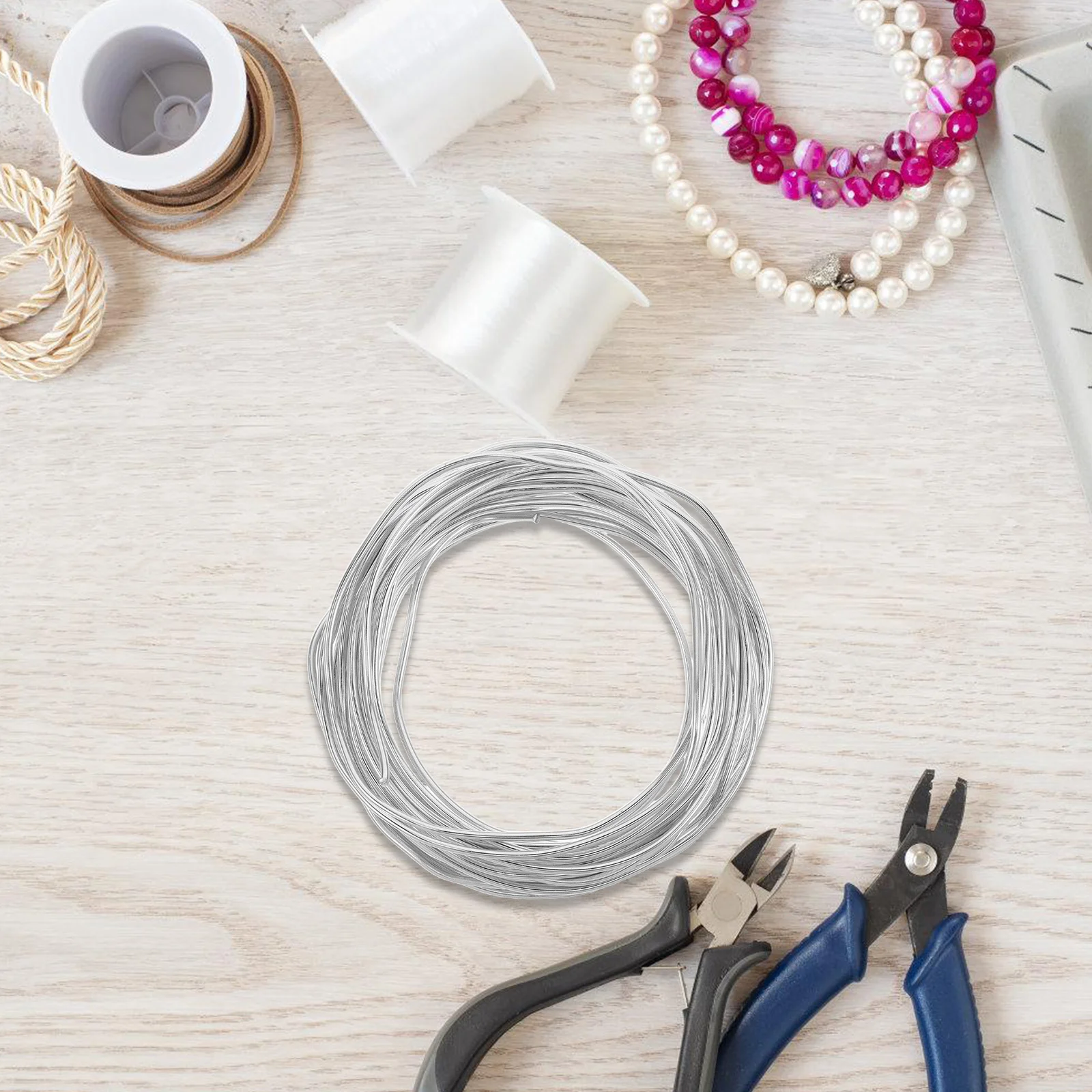 

10 M Silver Aluminum Wire Bendable For Jewelry Making Diy Crafts Gardening Bonsai Modeling Artistic Floral Wiring Aluminum Craft