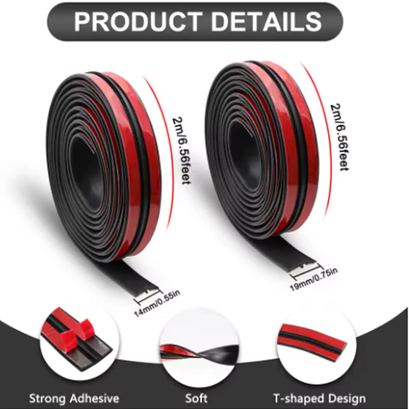 8m Car Windshield Seal Rubber Strip Auto Roof Window Edge Sticker Noiseproof Sound Insulation Waterproof Dustproof Weatherstrip