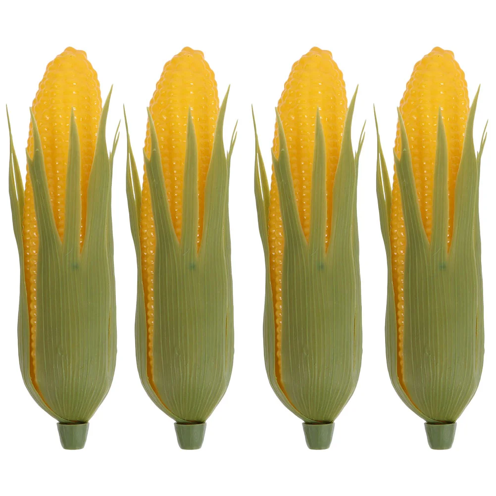 

4 Pcs Artificial Vegetable Simulated Corn Kernels Simulation Plants Vegetables Prop Lifelike Fake Plastic Child