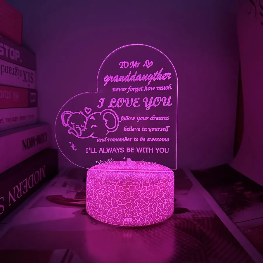 

1PC Creative 3D Night Light RGB Love Bedroom Desktop Decorative Lamp