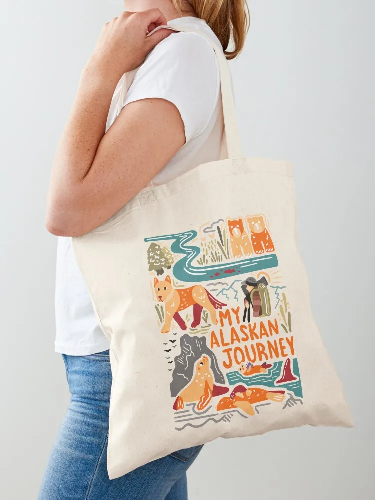 

My Alaskan Journey' Full Film Poster Tote Bag foldable reusable bag custom canvas bag canvas tote bags tote bags men