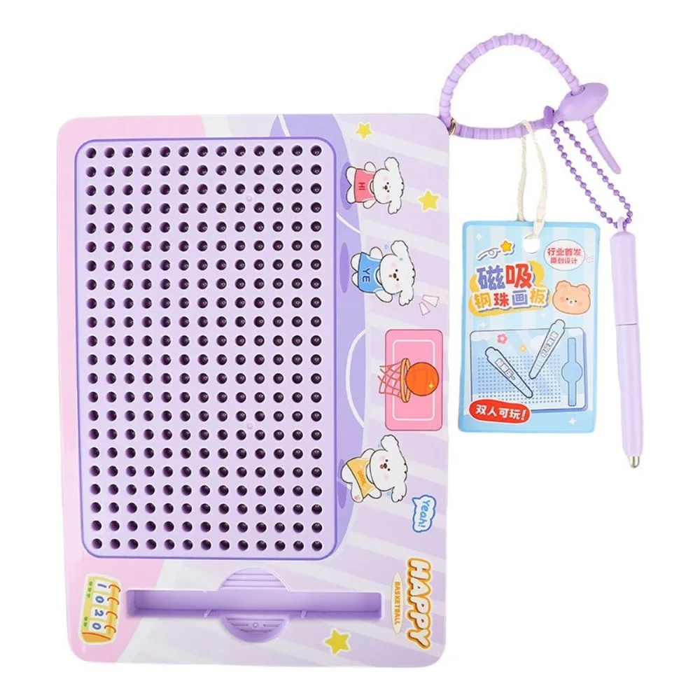 

Cute Magnetic Steel Ball Drawing Board Cartoon Fun Doodle Board Keychain Sketch Pad Puzzle Backpack Key Chain Kids