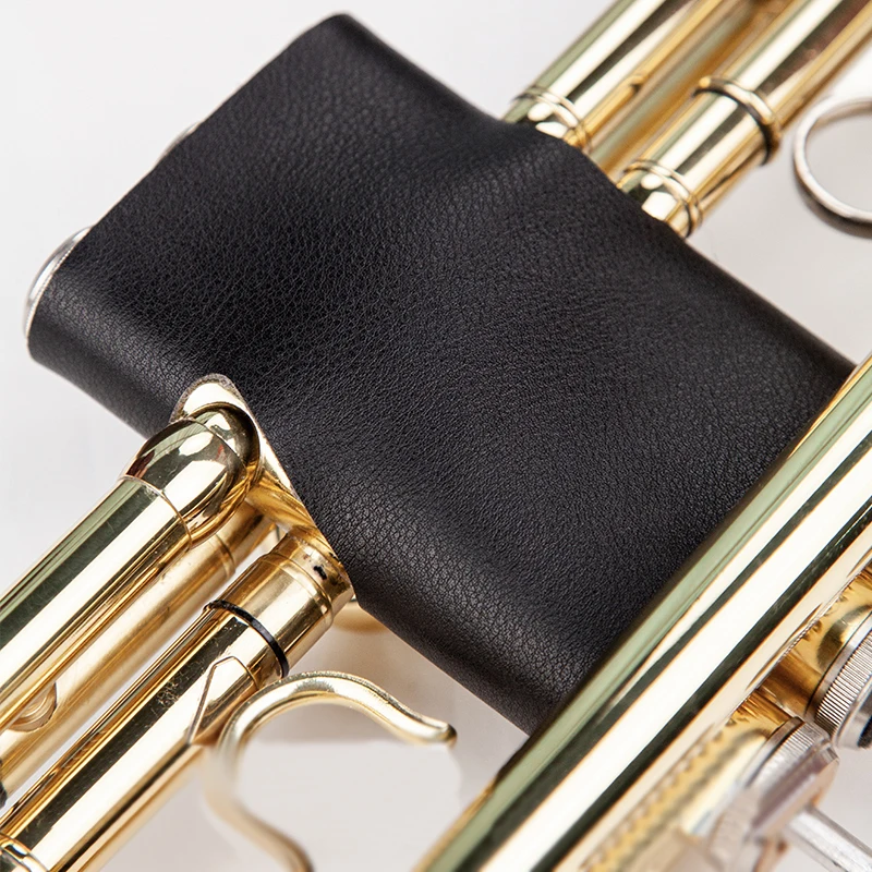 Universal Soft Leather Bb Trumpet Hand Guard Cover Piston Protection Cover Pads Pre Sweat Erosion Bb Trumpet Leather Valve Guard