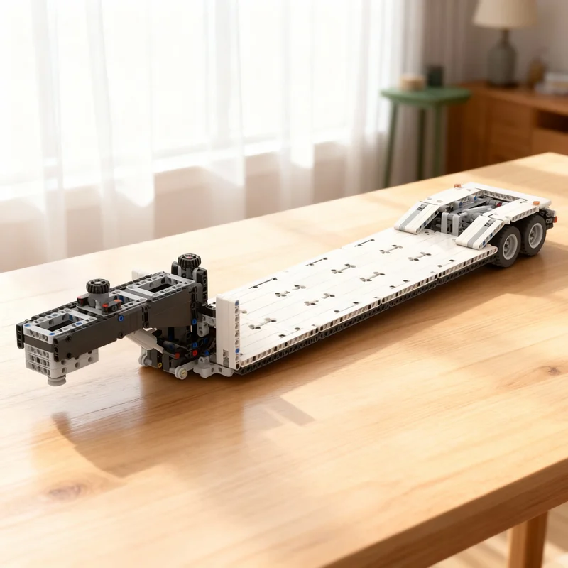 

769pcs MOC Gooseneck Semi Trailer Mack Anthem Technical Model Building Blocks Room Accessories, Home Decor For Son Holiday Gift