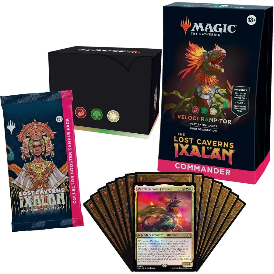 The Lost Caverns of Ixalan Commander Deck Velociramptor English Version for fastpaced multiplayer magic gameplay with explosive