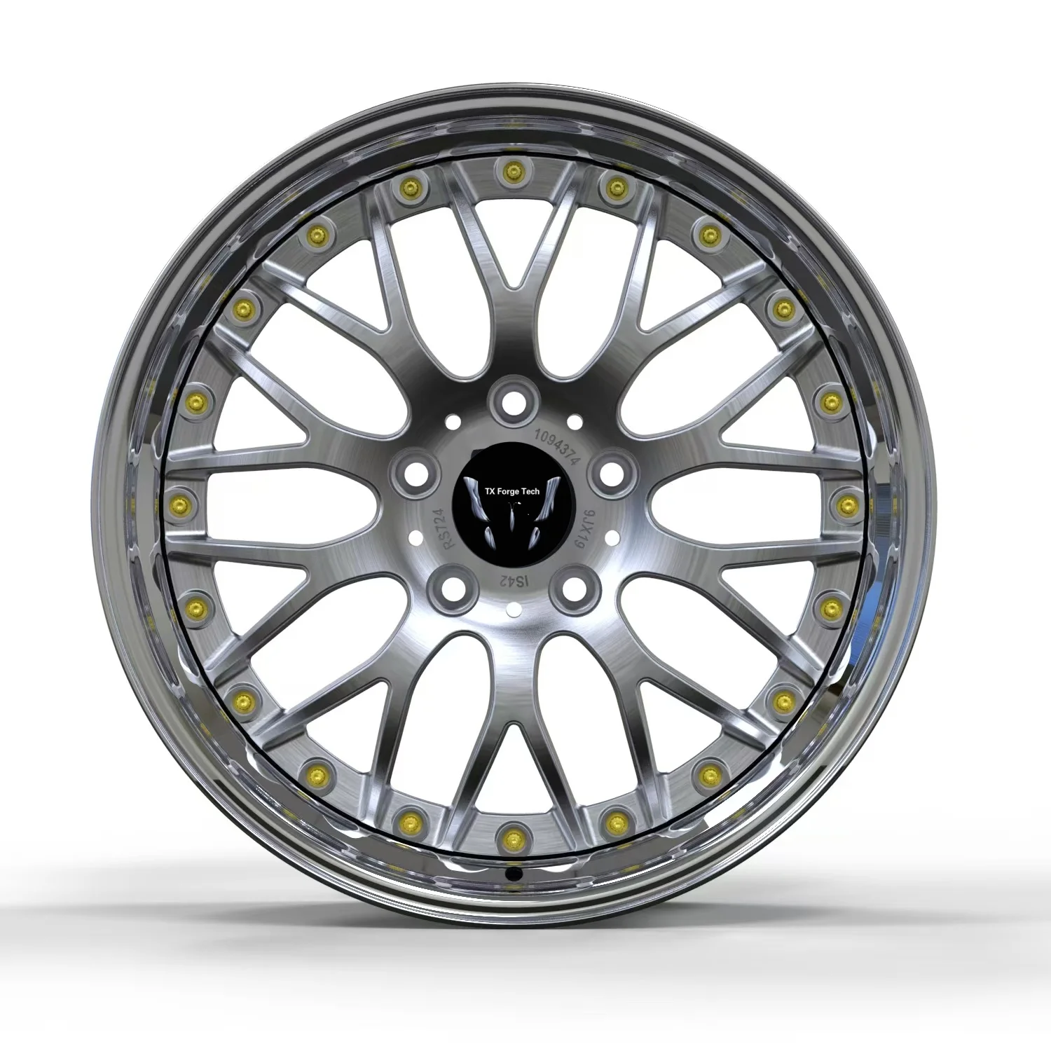 

Source Factory Custom Design 5x112/114.3/120 15-24Inch Two-Piece Alloy Rims Car Forged Wheels for Passenger Car