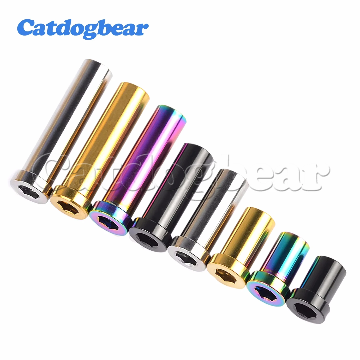 Catdogbear Titanium Ti Nut 13mm /15mm /17mm /23mm /25mm /31.5mm /33mm /35mm Recessed Bike Bicycle Brake Bolts Clamp Nut for MTB