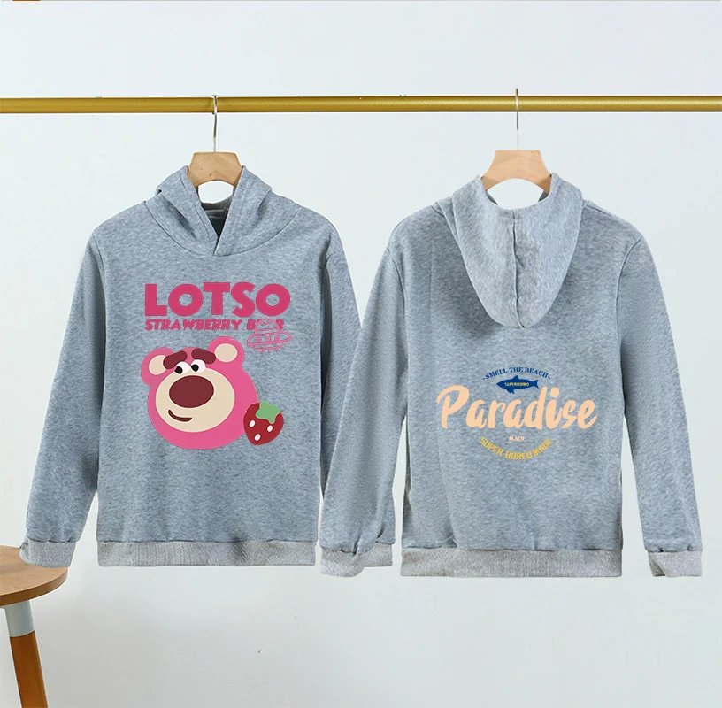 

Strawberry Bear Kids Hoodie Cartoon Print Autumn/Winter Long-sleeved Sweatshirt