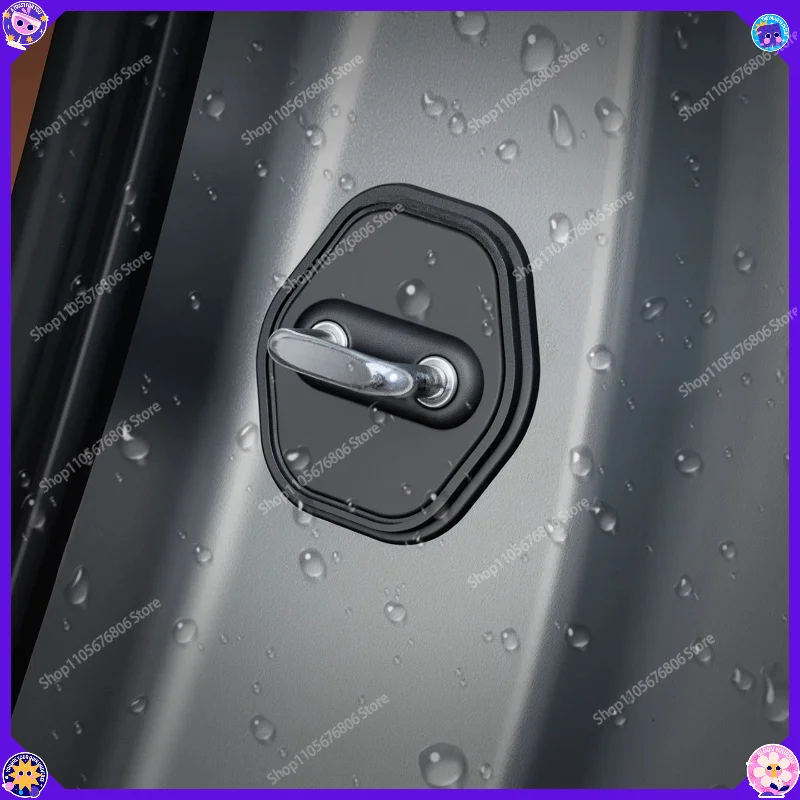 Silicone Car Door Lock Buckle Protector Cover For Chery iCAR V27 Shock Absorption Auto Modification Parts