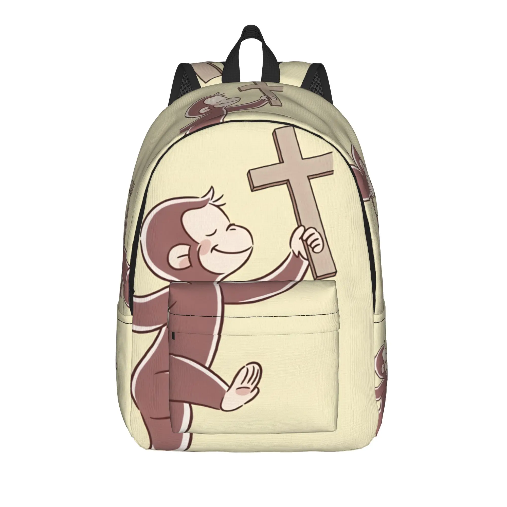 Curious George Monkey Backpack Girl  Big Backpacks Polyester Casual High School Bags Travel Design Rucksack
