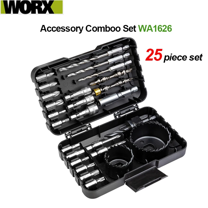 WORX Power Tool Accessory Kit Electric Drill Accessory Screwdriver Accessory Hexagonal Shank Accessory Kit WA1620 WA1626