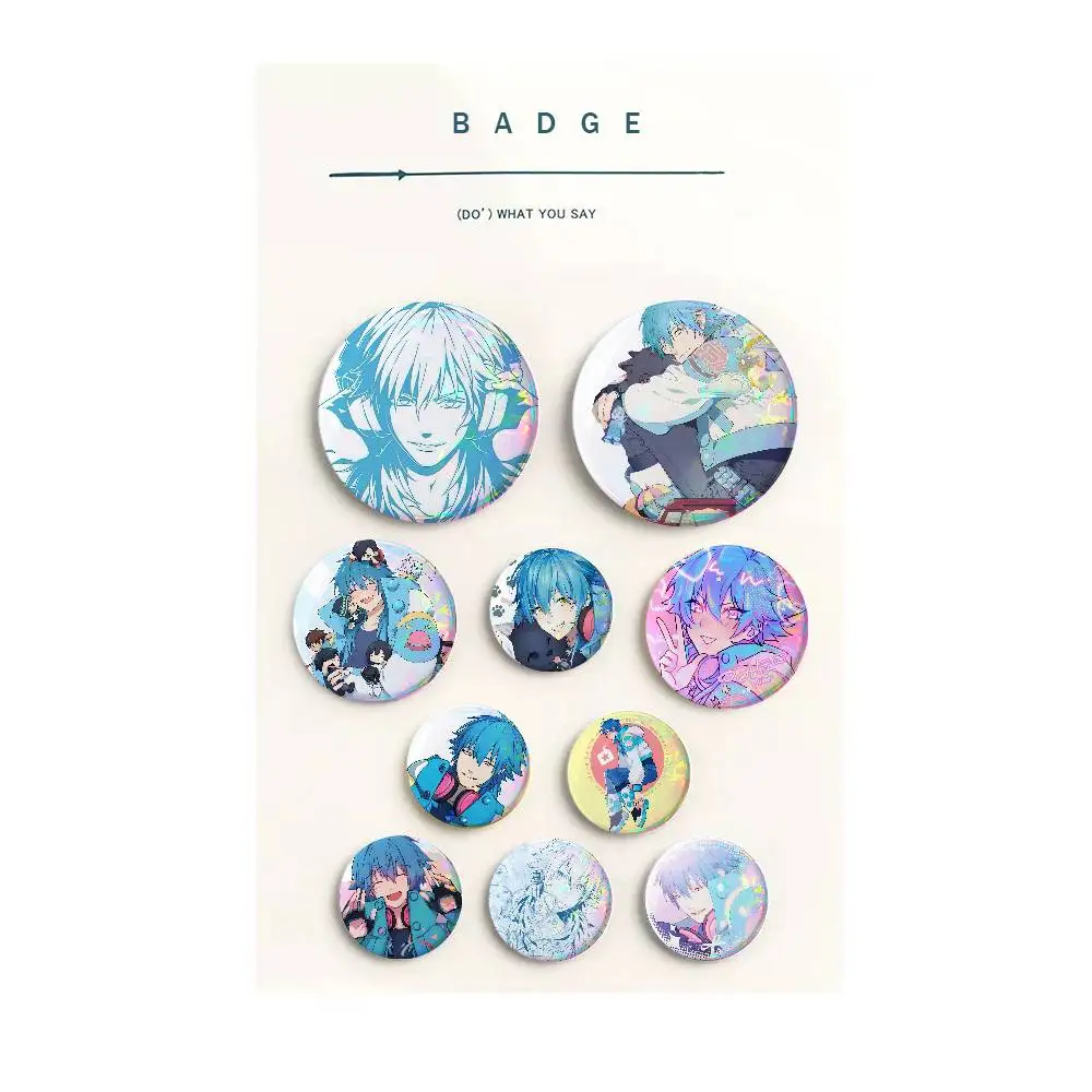 Aoba Seragaki D-DRAMAtical Cute Cool Round Pin Badge Set for Anime Game Music Cartoon Fans Backpack Denim Jacket Hat Decoration
