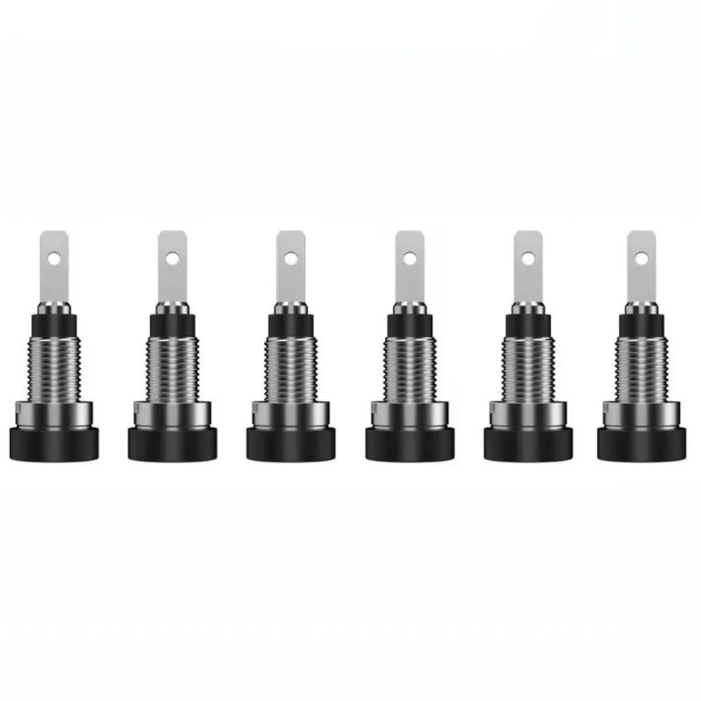 6pcs 2mm Banana Socket 5Colors 8.5*24.9mm Terminal Nut Banana Plug Jack Test Hole DIY Parts for Electrical Connector
