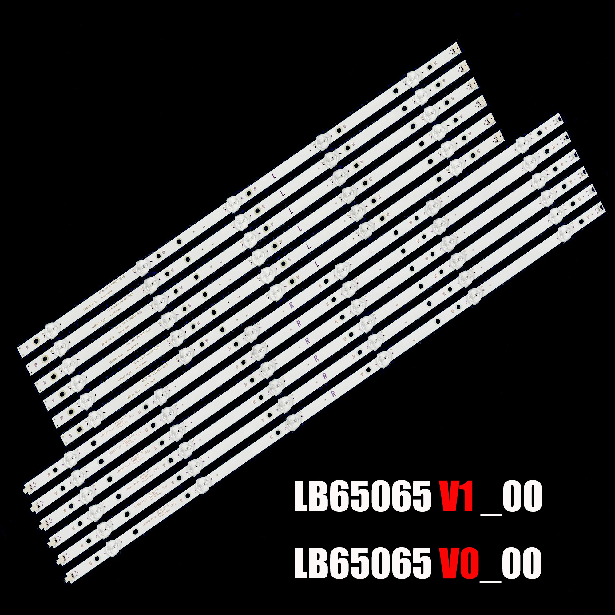 12 PCS/set LED backlight strip FOR 65PUS6554 LB65065 V0_00 V1 Element TV E4SW6518RKU E4ST6519RKU TPT650J1-QUBF90.K 3B678000001E