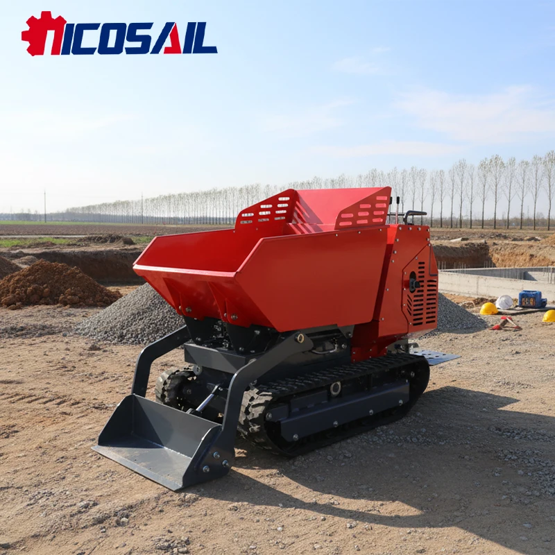 Customizable Euro 5 Self Loading Mini Dumper CE Certified 1000kg Hydraulic Crawler Dumper for Construction Site