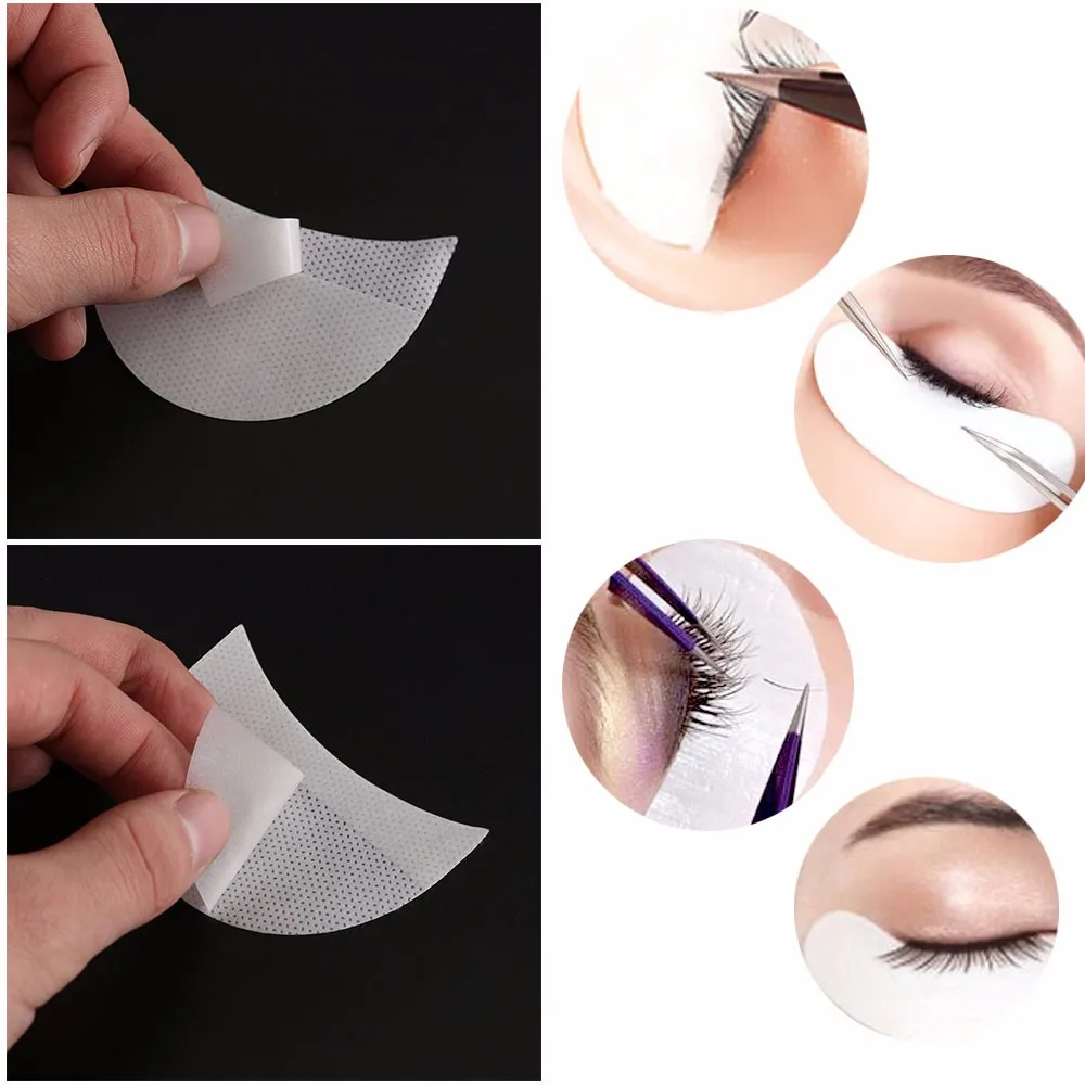 50pcs Eyeshadow Shields Gel Pad Patches Eyeshadow Stencils For Prevent Makeup Residue Lint Free For Eyeliner Eyelash Extension