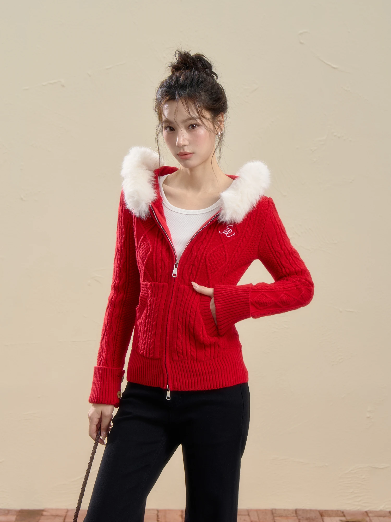 

INSLiiSA Lazy Sle Hooded Knitted Cardigan Coat Women's Autumn Winter Warm Small ence Top Soft Acrylic Long Sve V-Ne