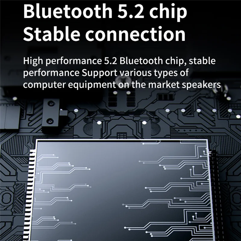 Receptor de Audio HIFI Bluetooth 5,2, Coaxial/micrófono/USB, entrada de disco U, adaptador inalámbrico de salida RCA de 3,5 MM/L para altavoz de coche KTV