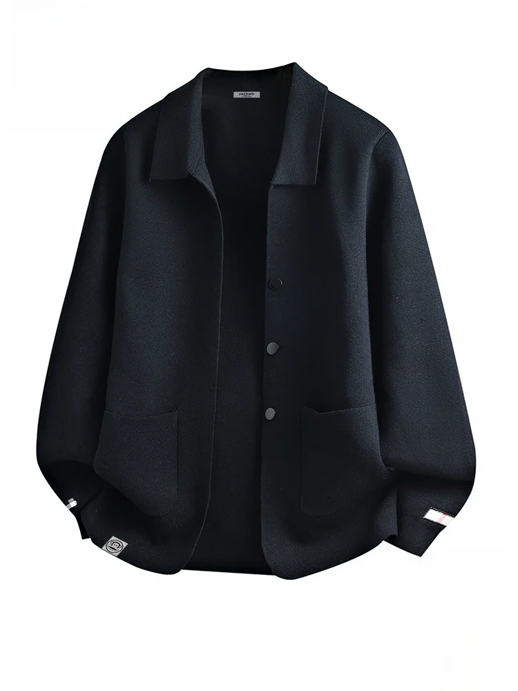 

Вязаный кардиган Paul Frank для пар, повседневный, с отложным воротником, мужской, осенний, теплый, верхняя одежда из смесового полиэстера