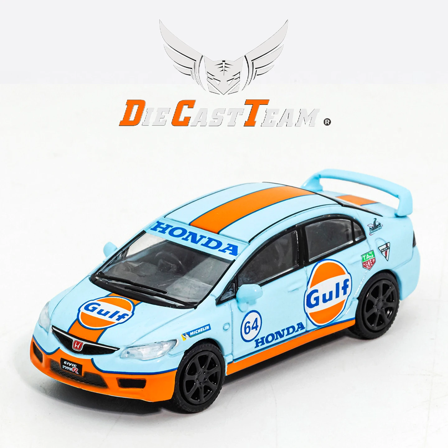 DCT 1/64 FD2 Model 8th Generation Honda Civic Type R Car Alloy