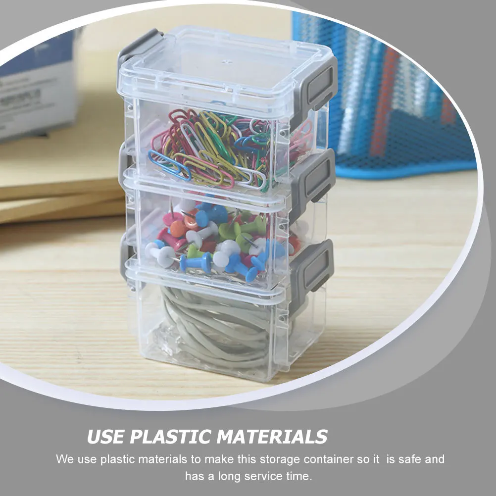 

6Pcs Plastic Desktop Organizer Jewelry Container Stackable Sundries Case Safe Durable Gift for Family Friends Colleagues