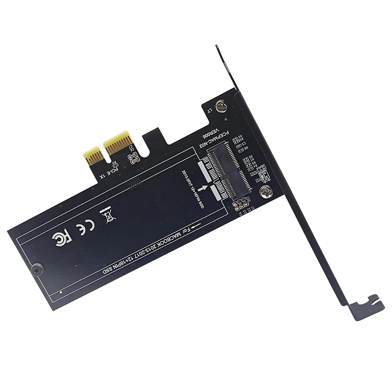 Karta rozszerzeń PCI Express X1 do Macbooka 2013-2017 12+16Pin SSD, konwerter PCI-E 1X na NVME SSD Riser dla A1465 A1466 A1398 A1502 — zdjęcie produktu 3