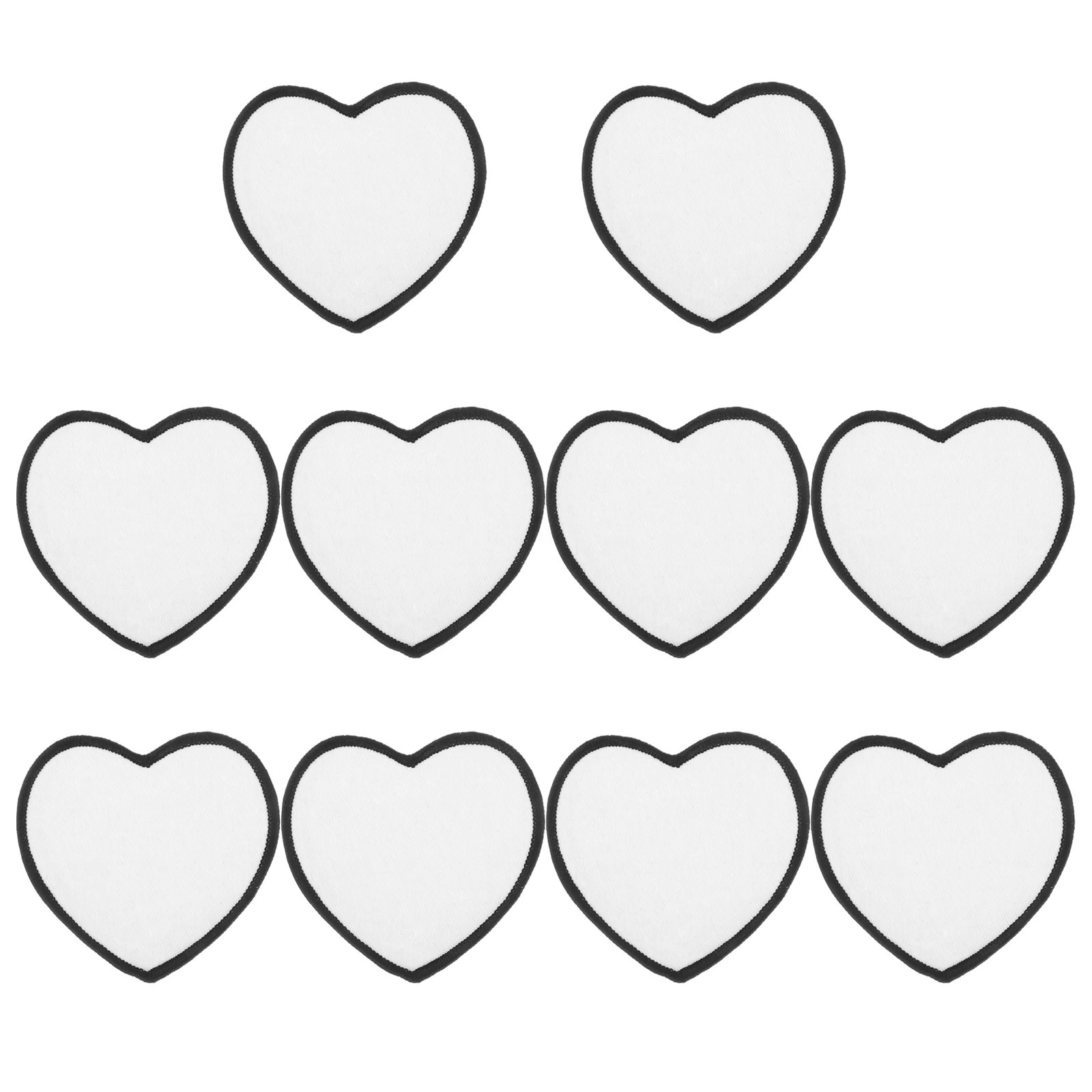 10 قطعة الأبيض DIY بها بنفسك التطريز نقل بقع الحديد على نسيج فارغ يزين الحرارة لاصق خياطة الملابس إصلاح تمديد المتانة