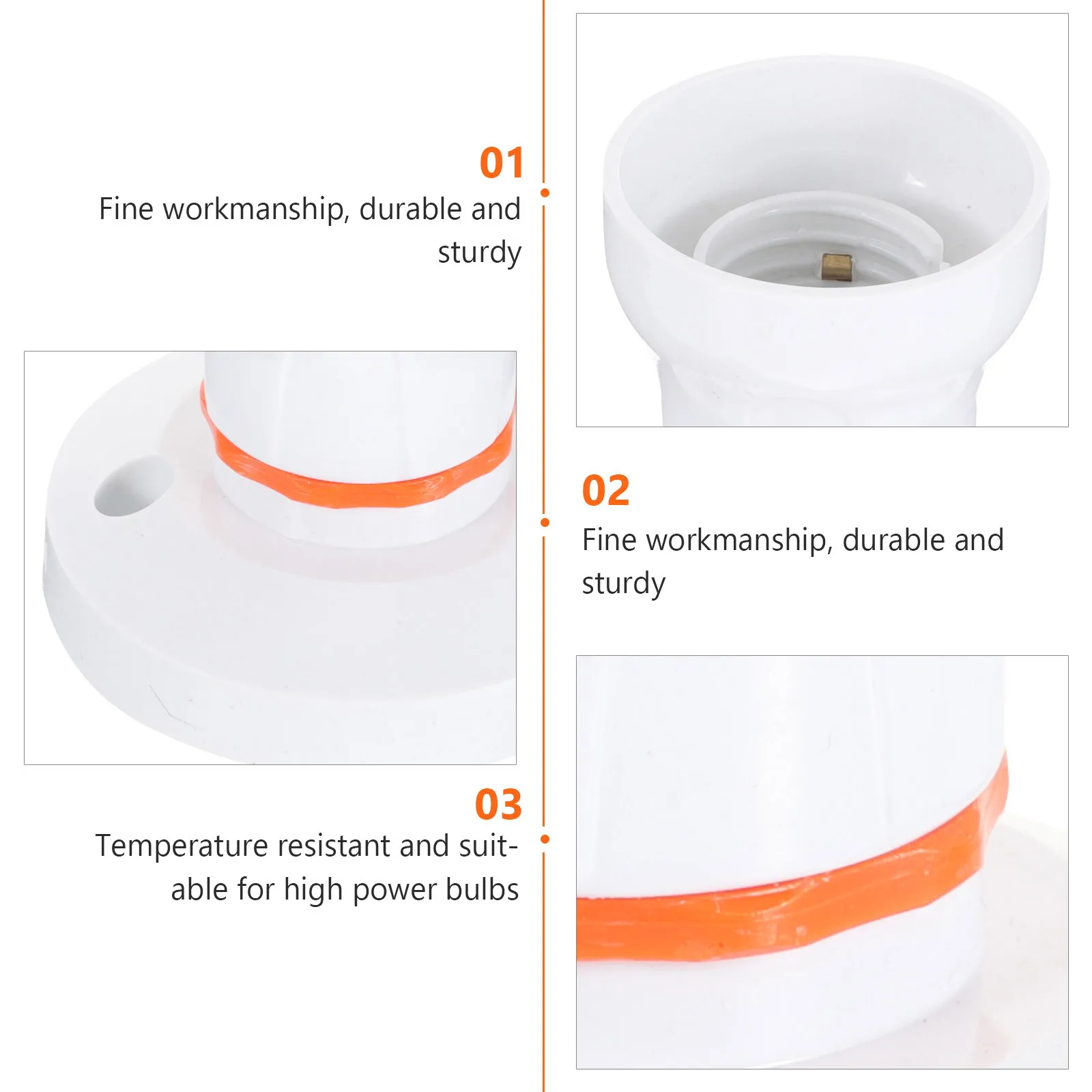 

2pcs Dual Use Lamp Socket E27/B22 Base Ceiling Light Bulb Holder Adapter For High Power Bulbs Durable Replacement