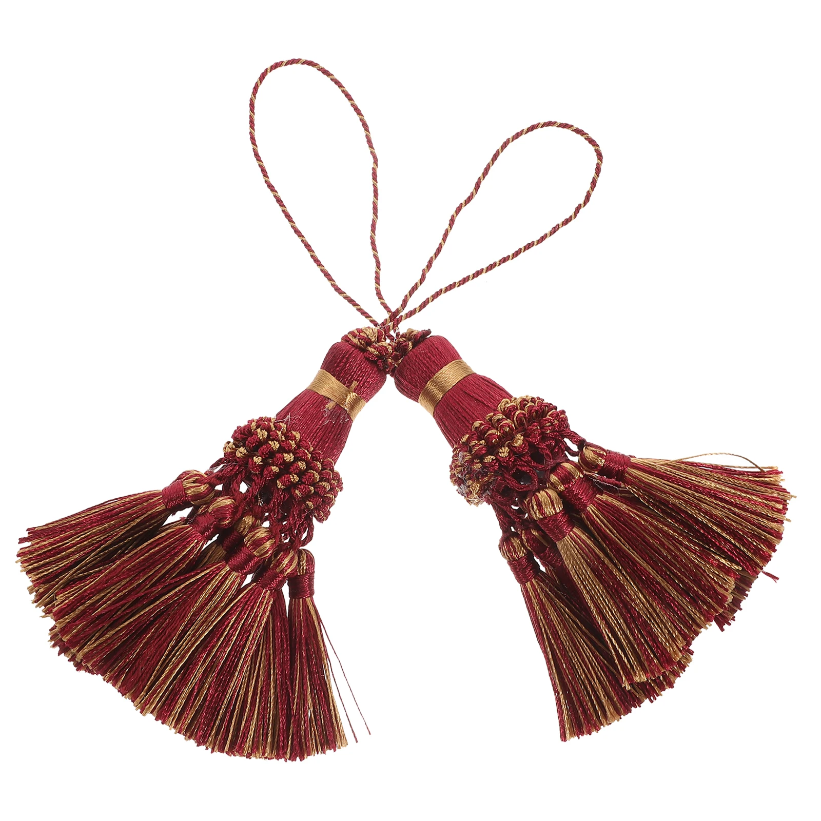 

2pcs Long Tassel Charms For Curtain Decorative Pendant Craft Diy Accessory Home Window Trim Blanket Keychain Jewelry Making