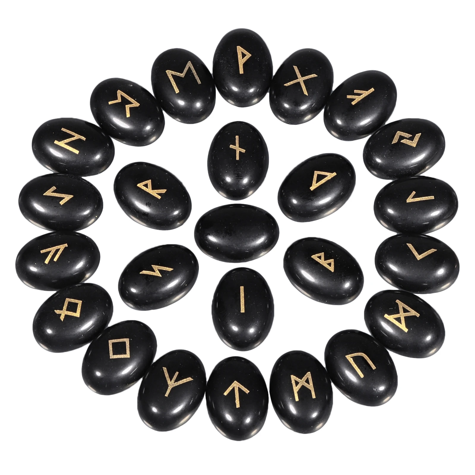 Imagem -05 - Crystal Rune Stone Conjunto para Adivinhação Flatback Cabochão Pedras Elder Norark Alfabeto Símbolo Wiccan 25 Pcs Natural