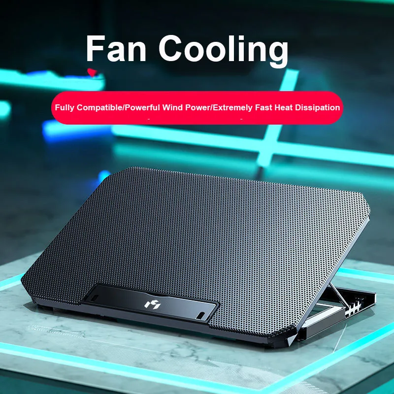 Adjustable Laptop Cooler Fan 17inch Gaming Two USB Mute Port 2600RPM Fold Laptop Stand Cooling Pad Notebook Stand Hold For Lapto